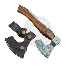 Hacha de Damasco de Diseño Único, Bajo MOQ, Ligera, de Acero de Damasco, Fabricada con Calidad - Product Image 1
