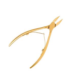 Coupe-cuticules en acier inoxydable doré avec lame droite, ouverture large, biseau aiguisé, coupe-ongles pour manucure des doigts, luxe - Product Image 4