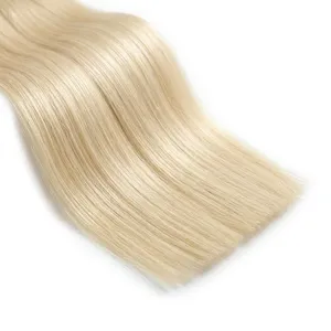 Peluca de Cabello Humano 100% Remy con Trama Completa, Larga, Rubia Platino, con Mechas, Textura Ondulada Natural, Personalizable - Product Image 3