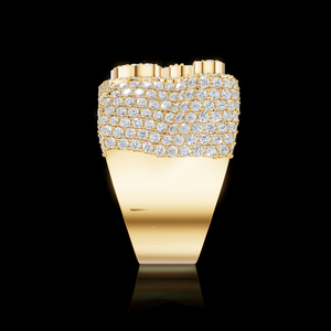 แหวนหมั้นเพชรรัสเซียสังเคราะห์ทรงบริลเลียนท์คัท Aurum Diam สี E รับรองโดย EGL ชุบเงินแท้ 925 สไตล์ฮิปฮอป สำหรับทั้งชายและหญิง - Product Image 6