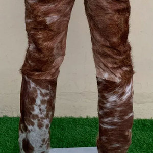 Pantalones de cuero de vaca para hombre, de cintura media, ligeros, rectos, casuales, de piel auténtica. - Product Image 6