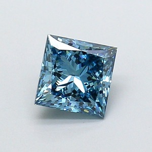 Diamant CVD de qualité supérieure, bleu vif, taille princesse, clarté VS1, polissage excellent, pierre précieuse créée en laboratoire pour bijoux personnalisés - Product Image 1