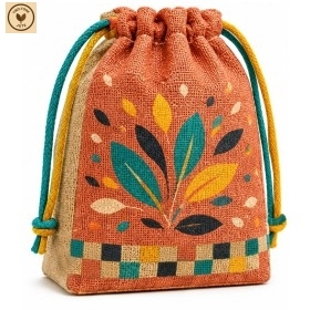 Cheerful Gift Jute <b>Drawstring</b> Pouch for Jewelry Gift Packaging Wedding Favors Return Gifts and Small Item Storage - Product Image 2
