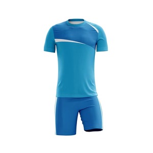 Conjunto de Camiseta de Fútbol a Rayas para Hombre, Azul y Blanco, Manga Corta, Transpirable, Poliéster, Uniforme, Corte Regular, Todas las Temporadas, Ropa Deportiva para Adultos - Product Image 6