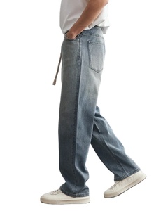 Jean en Denim Délavé Vintage pour Hommes, Streetwear, Pantalon Droit, Décontracté, de Haute Qualité, Taille Moyenne, Nouvelle Tendance - Product Image 2