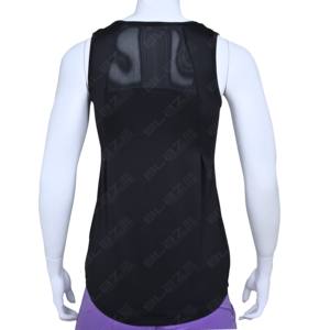 เสื้อกล้ามผู้หญิงแบบสั้น แต่งระบายช่วงคอ  ผ้าถักระบายอากาศดี  ตกแต่งด้วยเชือกผูกและกระดุม  พร้อมโลโก้ด้านหน้าแบบสั่งทำพิเศษ  สไตล์หวาน - Product Image 6