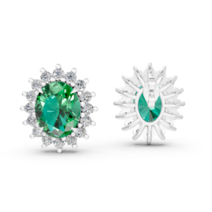 Boucles d'oreilles en argent 925 avec diamant de laboratoire pour femmes, certifiées IGI, RJC, ODM, OEM, fabricant éthique de bijoux fins, vente en gros EA502229 - Product Image 4