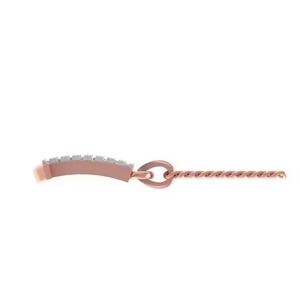 Colgante Solitario de Moissanita de Plata 925 Premium con Letra A, Engaste de Bisel, Minimalista, Unisex, para Uso Diario, en Tendencia - Product Image 4