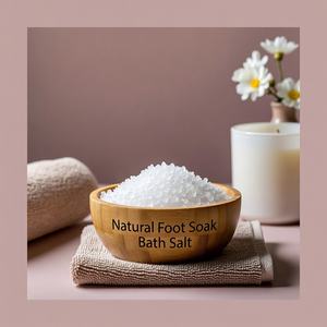 Sal de baño desintoxicante natural de limón para pies con cristales de piedra del Himalaya tallados, diseño moderno, ecológico, bolsa de 1 kg para terapia de spa - Product Image 6
