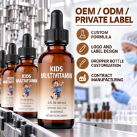 Complément alimentaire multivitaminé liquide pour enfants OEM, gélules de gélatine liquide multivitaminées végétaliennes en forme d'ours, pour la santé immunitaire, certifié Halal