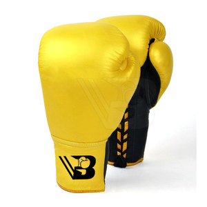 New Arrival High Quality Customizable Laced Leather Boxing <b>Gloves</b> <b>Moisture</b> Wicking Best Material Training Equipment Unisex Use - Product Image 1