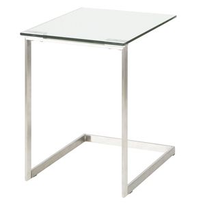 Zenn Contemporary <b>Clear</b> Glass End <b>Table</b> Contemporary Coffee <b>Tables</b> Collection - Product Image 3