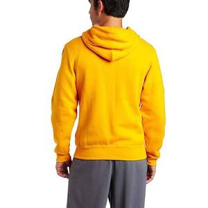 เสื้อฮู้ดซิปผู้ชาย สีฟ้าอ่อน ทรงปกติ สีพื้น ผ้าฝ้ายฟลีซถัก 100% สไตล์ลำลอง - Product Image 6