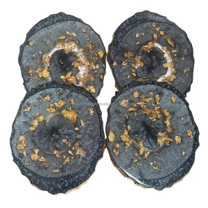 Celestial Resin Galaxy <b>Coasters</b> Shimmering Starry Night Eco-Friendly Reusable <b>Drinks</b> Mat Elegant Luxury Tableware Wholesale Home - Product Image 1
