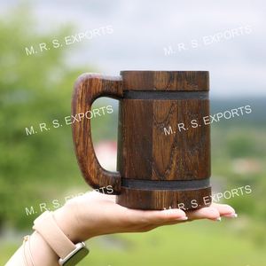 Jarra de Cerveza Artesanal de Madera, Taza Medieval para Beber, Apta para Alimentos, a Prueba de Fugas, Reutilizable, Vajilla de Madera al por Mayor - Product Image 6