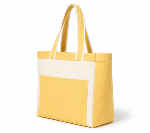 Canvas Tote <b>Bag</b> <b>Large</b> Navy White Panelled Shoulder Handle Shopping <b>Beach</b> <b>Bag</b> - Product Image 3
