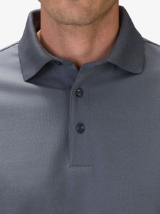 Polo à manches longues pour homme, tendance, avec logo personnalisé OEM, couleur unie, coton/polyester piqué, 220 GSM, best-seller - Product Image 6