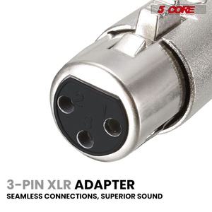 5 Core <b>XLR</b> <b>Microphone</b> Plug 20 Pair Set 3 Pin Male Female Audio Connectors - Product Image 3