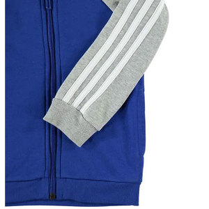 Conjunto Deportivo con Capucha Azul Gris para Niños, Manga Larga, Rayas, Estilo Deportivo, Otoño, Algodón y Poliéster, Ropa Casual para Niños - Product Image 5