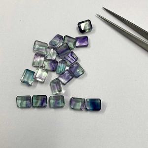 7x9mm Natural Faceted Octagon Cut Multi <b>Colour</b> Fluorite Certified Finest Quality Customized Loose Gemstones For Jewelry Making - Product Image 3
