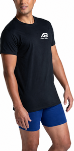 T-shirt décontracté à manches courtes 100 % coton pour homme de la marque AMY, coupe classique, broderie frontale, couleur unie, logo personnalisé, vente en gros - Product Image 6