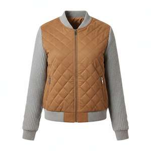 Chaqueta Bomber Acolchada para Mujer, Ecológica, Resistente al Viento, Tejida, Informal, Ligera, Otoño Invierno 2026, Alta Calidad - Product Image 1