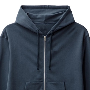 Fabrication sur mesure Nouveau style Sweat à capuche zippé pour homme Coupe ample Épaules tombantes 100% Coton polaire Décontracté avec poches Hiver - Product Image 5