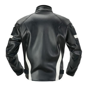 Blouson de moto pour homme en cuir véritable, respirant, coupe ajustée, couleur personnalisable, élégant, protection premium, fermeture éclair YKK - Product Image 2