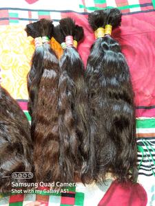 Extensions de cheveux humains luxueuses, longues, aspect naturel, noires, faciles à poser, pour femmes au bureau, au quotidien, pour mariage. - Product Image 5