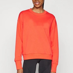 Sweat à capuche personnalisé avec logo, respirant, en polaire, col rond, pour femme, fitness, pull unisexe, surdimensionné, en coton doux, épaules tombantes - Product Image 6