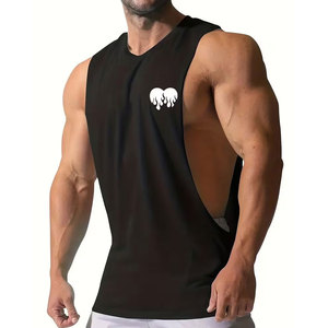 Men'S Sleeveless Sports Tank Top for Summer Workouts, Featuring Breathable, Moisture-Wicking Fabric with a Print Design - Product Image 1