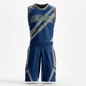 Ensemble d'uniformes de basketball en gros : Maillot sans manches et short légers pour le sport - Product Image 5
