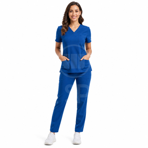 Ensemble de blouses médicales personnalisées, uniforme d'infirmière, tenue d'hôpital, tissu extensible respirant, vêtements de santé, fournisseur en gros aux États-Unis - Product Image 2
