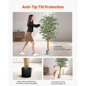 Albero di Ficus Artificiale Realistico da 1,5 Metri con Vaso Nero e Tronco in Legno Naturale per Uso Interno - per Decorazioni Natalizie - Product Image 5
