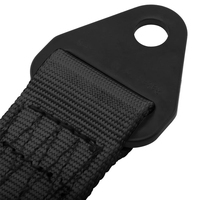 Sangles de fixation épaissies noires à quatre couches de 10/16 pouces (20 pouces) pour accessoires de modification automobile, sangles tissées à carreaux