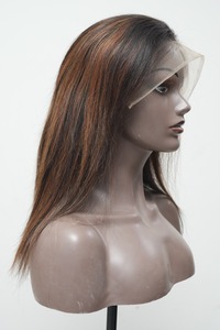Fast Delivery Highlight <b>Black</b> Color Natural Wave Indian Virgin Human Hair Transparent HD Lace Front <b>Wigs</b> - Product Image 3