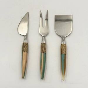 Most Demanded Stainless Steel Cheese Knife Set With Resin Handle Durable <b>Metal</b> Cheese <b>Tools</b> For Serving - Product Image 5