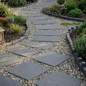 Dalles de basalte naturel découpées sur mesure, antidérapantes, flammées et martelées, pour allées et projets de paysagisme modernes - Product Image 3