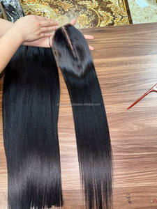 100% extensions de cheveux humains vietnamiens naturels bruts, faisceau de cheveux bruts vierges droits à trame - Product Image 5