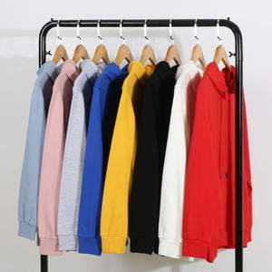 2026 Heavyweight 100% Cotton Hoodie White Hoodies With 17 Colors Unisex Men and Womens Hoodies Pullover T <b>Shirts</b> With Hood - Product Image 3