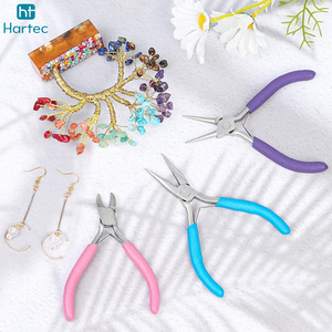 3 Pcs Precision Jewelry Making <b>Pliers</b> <b>Set</b> Side Cutter Round Nose Chain Nose Craft Tools with Pastel Ergonomic Handles - Product Image 6