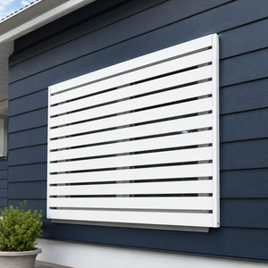 Modern Aluminum Horizontal Slat <b>Window</b> <b>Privacy</b> Screen Exterior Louver Shutter for Home Wall Sunshade Panel - Product Image 3