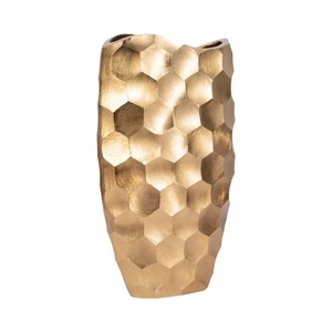 Vase contemporain Chrome Bloom à motif hexagonal, fait main, décoration de table, hauteur 39 cm - Product Image 5