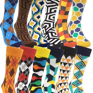 Chaussettes d'hiver décontractées pour hommes de qualité supérieure, respirantes, confortables, en Spandex/Nylon tricoté, résistantes aux déchirures, personnalisables pour - Product Image 1