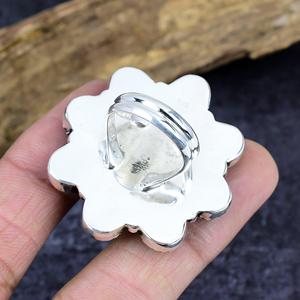 Anillo de Aventurina Verde Natural con Flor, Plata de Ley Artesanal, Joyería Bohemia con Piedras Preciosas, Regalo de Aniversario para Mujer - Product Image 2