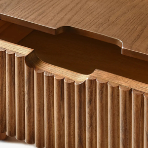 Table basse multifonctionnelle en bois avec tiroirs, couleur teck brun, pour salon, ensemble de canapés, meubles de maison - Dira - Product Image 6