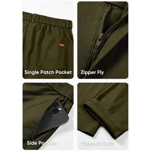 2025 hommes décontracté velours côtelé Joggers pantalon XL taille 100% coton Anti-rides couleur lavage droit motif côté rayure pli - Product Image 3