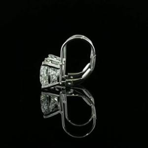 Pendientes de Aro de Oro de 14K con Diamante Cultivado en Laboratorio de 4CT, Certificado IGI, Diamante Redondo Brillante, Joyería Fina, Regalo para Mujer, Estilo Minimalista para Fiesta - Product Image 3