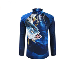 Fabrication OEM de maillots de pêche en gros, chemises imprimées à séchage rapide, logo personnalisé, sublimation, spandex/polyester, UPF 50, pêche - Product Image 2