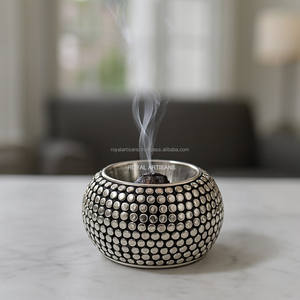 Luxury Wooden <b>Bakhoor</b> Burner with Brass Inlay and Mother of Pearl Design Arabic <b>Oud</b> Incense Holder Ramadan Eid Gift - Product Image 6